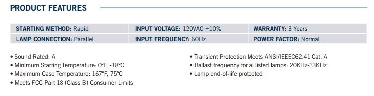 Keystone KTEB-2C72-1-TP-WS Circline (Electronic) Electronic Ballast 2 Lite 22W &amp; 32W or 32 &amp; 40W With Sockets - 4