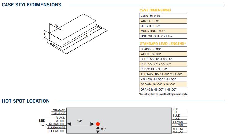Keystone KTEB-254HO-UV-PS-SL T5HO Electronic Ballast 2 Lite F54T5HO Program Start Electronic Ballast 9&quot; Case - 3
