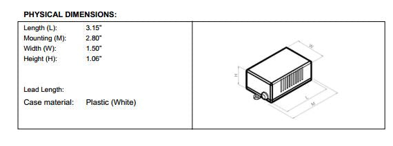 Keystone KTET-60-1-WC-F Halogen-Electronic Low Voltage 60W Transformer 12V Output With Input and Output cable - 2