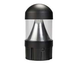 Keystone KT-BLED24PS Wattage and Color Selectable LED Bollard Fixture with Interchangeable Heads - Cone Reflector Dome Top - Black