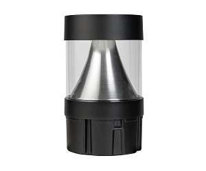 Keystone KT-BLED24PS Wattage and Color Selectable LED Bollard Fixture with Interchangeable Heads - Cone Reflector Flat Top - Black
