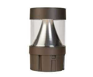 Keystone KT-BLED24PS Wattage and Color Selectable LED Bollard Fixture with Interchangeable Heads - Cone Reflector Flat Top - Bronze