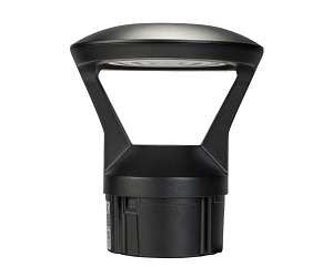 Keystone KT-BLED24PS Wattage and Color Selectable LED Bollard Fixture with Interchangeable Heads - Decorative Bollard Head - Black