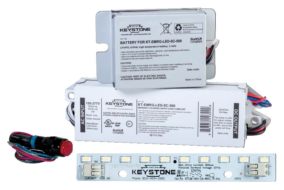 Keystone KT-EMRG-LED-5C-500-K1-IP 5 Watt Constant Power LED Emergency Back-Up Driver Kit