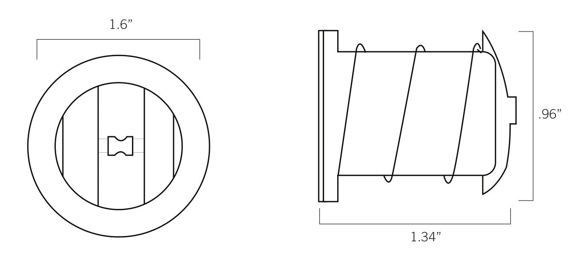 Keystone KT-SOCKET-RDC-SPR-SIGN-1 Recessed Double Contact Socket for SignHero Lamps, Plunger End - 1