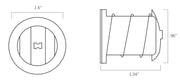 Keystone KT-SOCKET-RDC-SPR-SIGN-1 Recessed Double Contact Socket for SignHero Lamps, Plunger End - 1