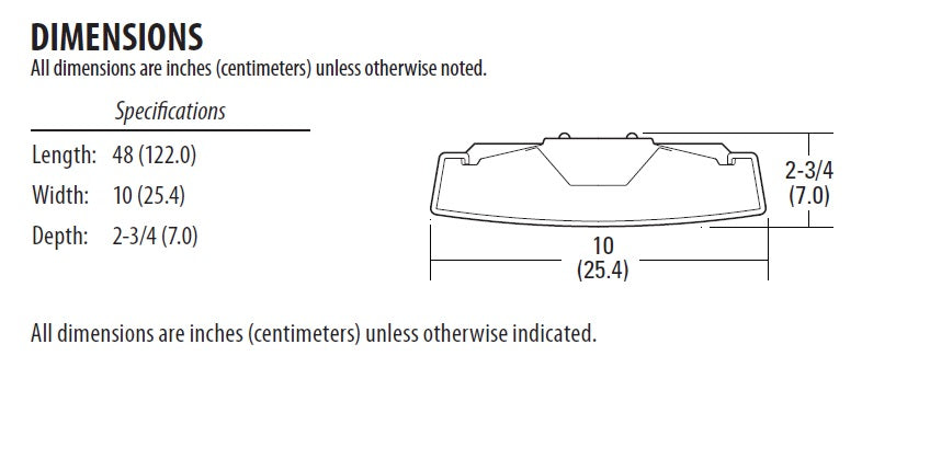 Dimensions Lithonia Lighting LBL4 41 Watt 4 ft White LED Low Profile Wraparound Ceiling Fixture (Pallet Discount Available)
