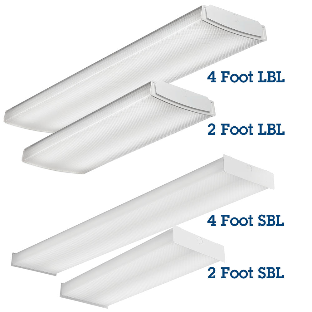 Lithonia Lighting LBL4 41 Watt 4 ft White LED Low Profile Wraparound Ceiling Fixture (Pallet Discount Available)