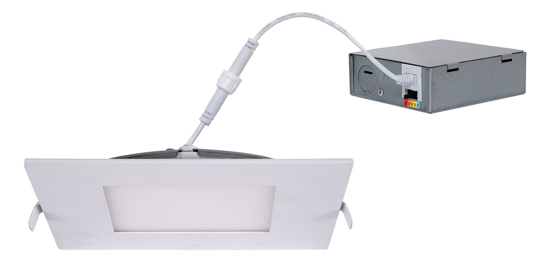 NaturaLED LED6DLS-90L9CCT5 Color Selectable 12-Watt LED 6-Inch Square Ultra Slim Disk Downlight Fixture Dimmable 90W Equivalent