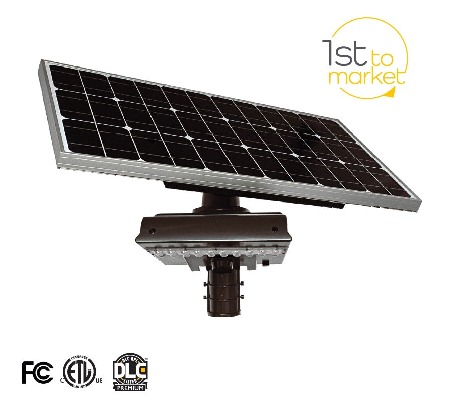 Light Efficient Design SL-SAL-HYB-30W-40K-SF-BK-G2 30-Watt Hybrid LED Solar Area Light 4000K Fixture Replaces 250W HID