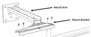 US LED SMT1-1-BK-V  Linear Star Mounting Kit Variable Degree Angle (2-ft to 10-ft) Black