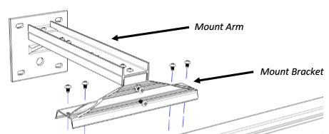 US LED SMT1-1-BK-V  Linear Star Mounting Kit Variable Degree Angle (2-ft to 10-ft) Black