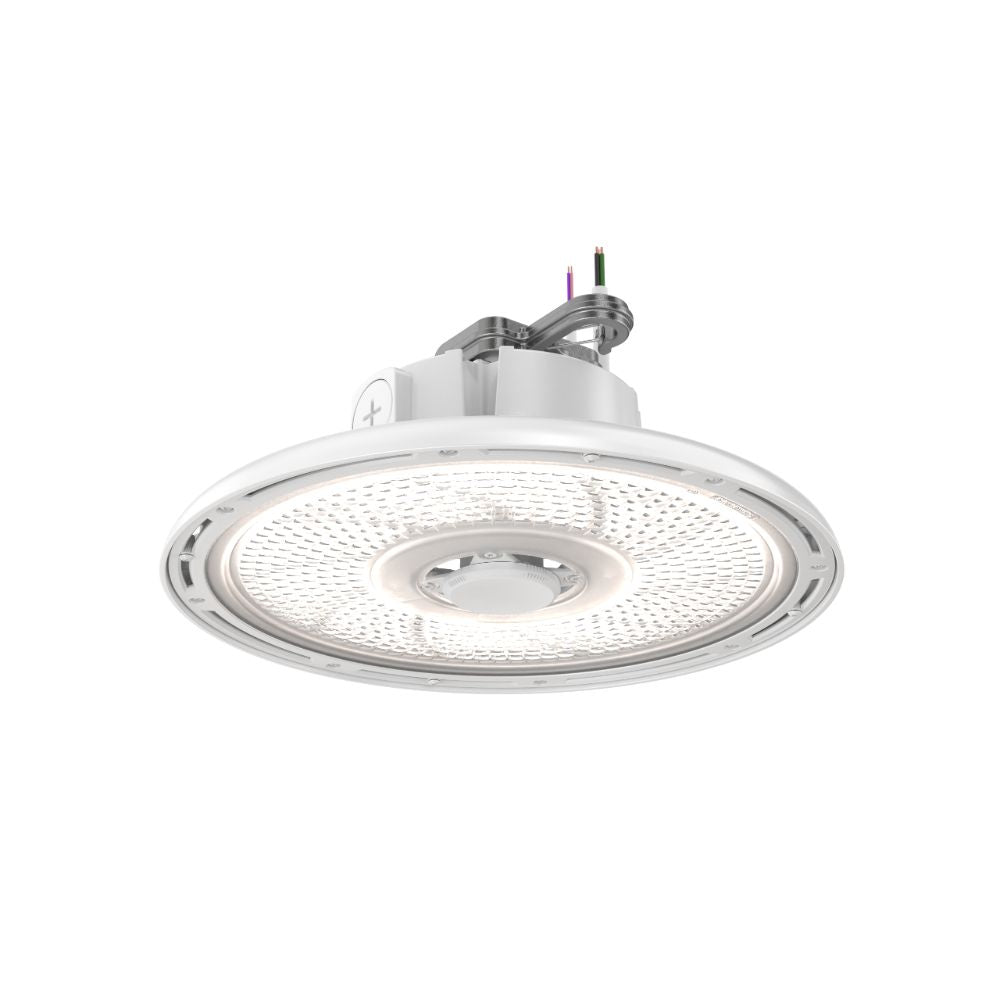 Lithonia Lighting REBL ALO13 Lumen Adjustable Switchable White LED 12-Inch Round High Bay Light Fixture Dimmable - White