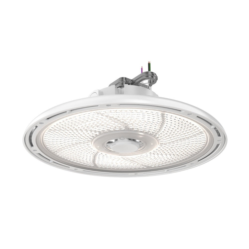 Lithonia Lighting REBL ALO16 Lumen Adjustable Switchable White LED 14.6-Inch Round High Bay Light Fixture Dimmable - White