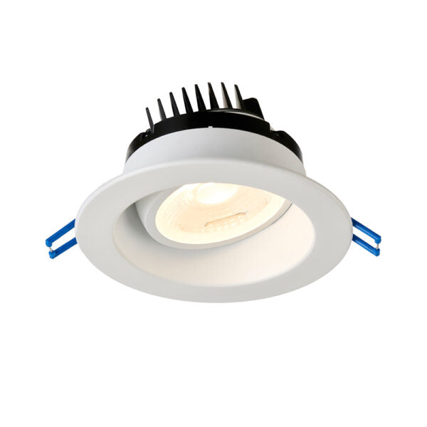 Lotus LED LRG4 Color Selectable 11.4-Watt 4-Inch LED Regressed Round Gimbal Downlight with 0-10V Dimmable Driver