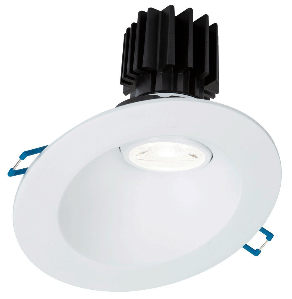 Lotus LRG3-3018K-HO-4RSL-WH 4-Inch Dim-to-Warm 11-Watt High Output LED Round Sloped Regressed Gimbal Light Fixture Dimmable Replaces 90W Halogen