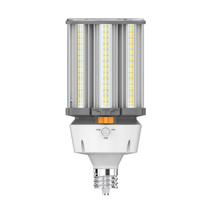 Eiko LPS120CC/8FCCT/U/EX39 DLC Listed Wattage and Color Selectable LED Corn Cob HID Replacement Lamp 320W MH/250W HPS Equivalent