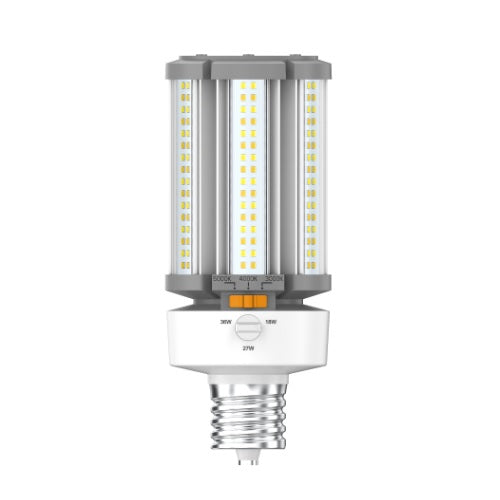 Eiko LPS36CC/8FCCT/U/EX39 DLC Listed Wattage and Color Selectable LED Corn Cob Universal Mount HID Replacement Lamp EX39 100W MH/70W HPS Equivalent