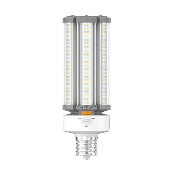Eiko LPS63CC/8FCCT/U/EX39 DLC Listed Wattage and Color Selectable LED Corn Cob HID Replacement Lamp Dimmable EX39 175W MH/150W HPS Equivalent