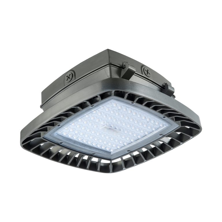 LSI Industries CPG LED Series Compact Parking Garage Wide Distribution Canopy Light Fixture Dimmable