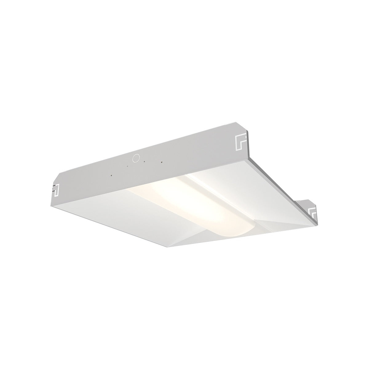 LSI Industries OPT 2x2 Field Selectable LED Recessed Center Basket Lens Troffer Light Fixture Dimmable