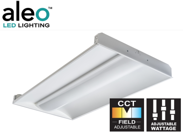 Aleo LT-CD-UX 2x4 Volumetric LED Troffer Field Adjustable Wattage & CCT - 1