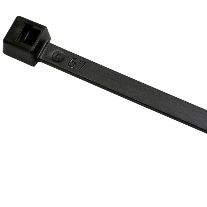 M4-18-0C 4-Inch UV Black Nylon Cable Ties up to 18lbs Load Capacity 100 Per Bag