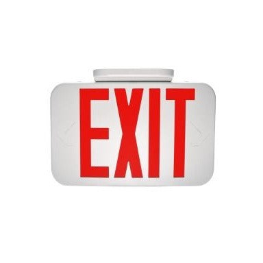 MaxLite EX-RWRC LED Exit Sign White Thermoplastic with Red Letters - Remote Head Capable