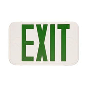 MaxLite EXT-GW Thin Thermoplastic LED Exit Sign Green Letters with Battery Backup