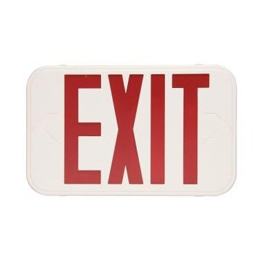 MaxLite EXT-RW Thin Thermoplastic LED Exit Sign Red Letters with Battery Backup