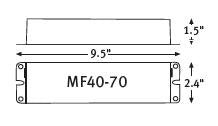 Mule Lighting MF40-70 Emergency Ballast for Fluorescent Lamps - 3