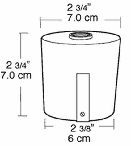 Dimensions RAB Lighting MMCAP2BR Metal Mighty Cap 2