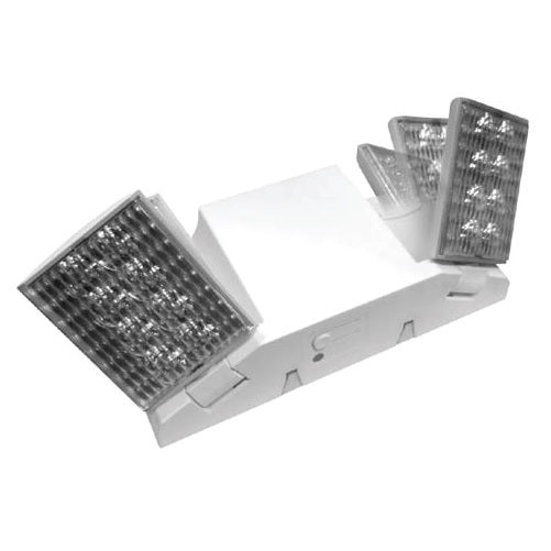Mule Lighting EM-80-LED-W Thermoplastic Emergency Light with Two 1-Watt LED Lights 
