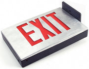 Mule Lighting MD-A-U-R-BA Die-Cast EXIT AC-Only Universal Face Red LED Black with Brushed