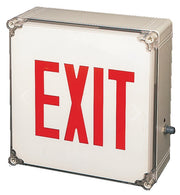 Mule Lighting N4X-BX-1-R NEMA 4X Wet Location EXIT Battery Backed Single Face Red LED