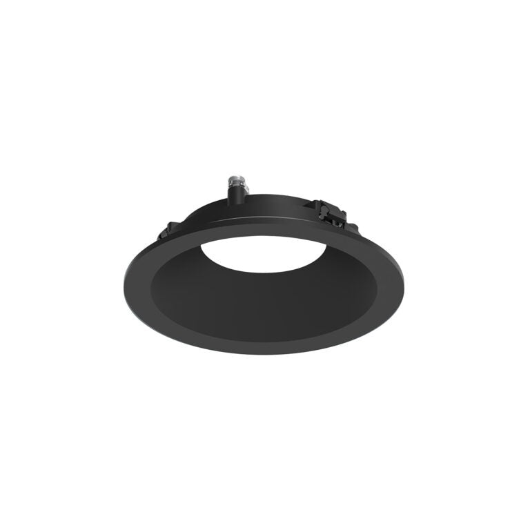 NORA Lighting NAPF-3RDN Apollo 3-Inch Round Flanged Downlight Trim - Black Finish