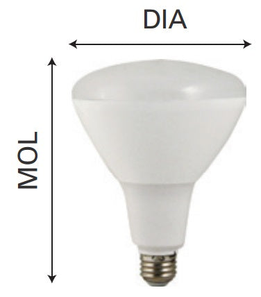 MOL DIA NaturaLED LED11BR30/85L/50K 11 Watt BR30 Dimmable LED Bulb 5000K