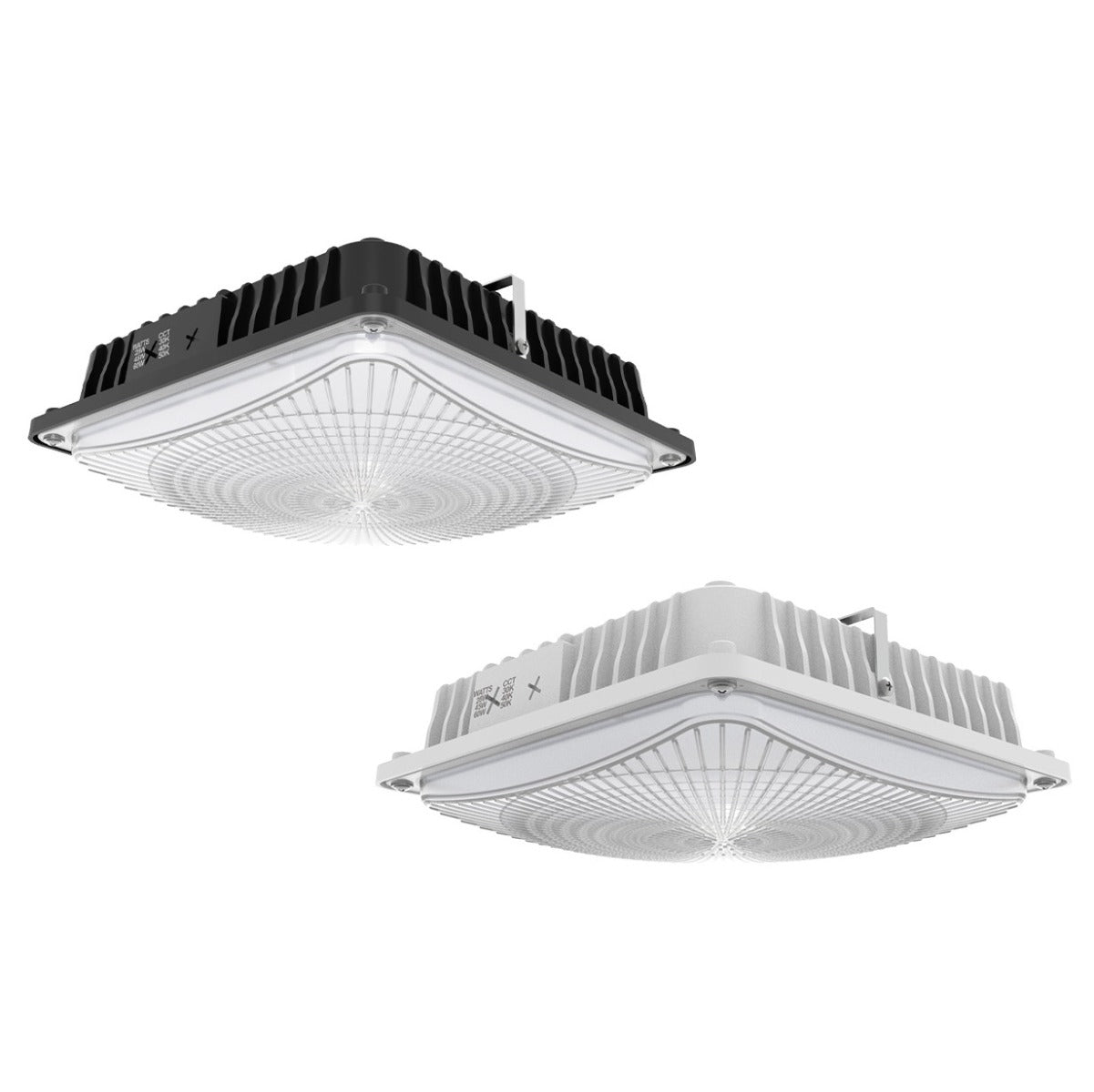 NaturaLED FX10SCM60SW 10x10 Wattage and Color Selectable LED Slim Canopy Light Fixture Dimmable