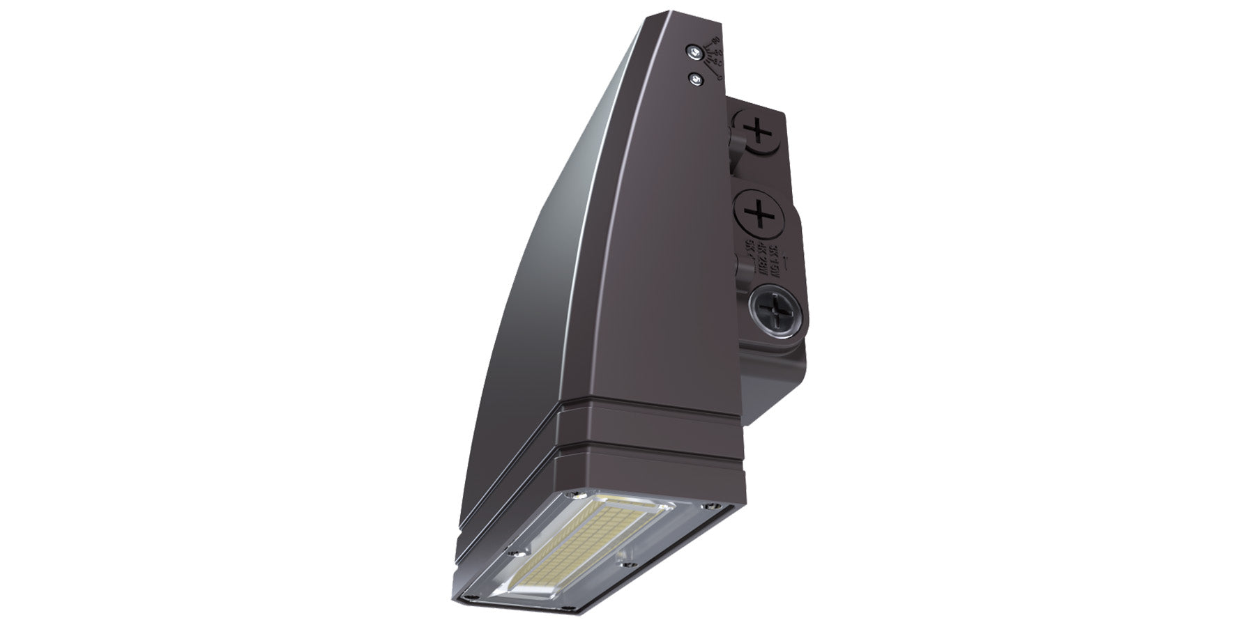 NaturaLED FXSWP45SW/8CCT3 Wattage and Color Selectable LED Slim Wallpack Light Fixture Replaces 100W-250W HID