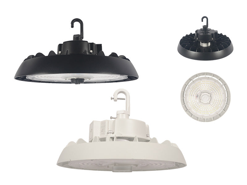 NaturaLED HBR Series Wattage and Dual-Color Selectable LED Round High Bay Fixture Dimmable Replaces 250W-1000W