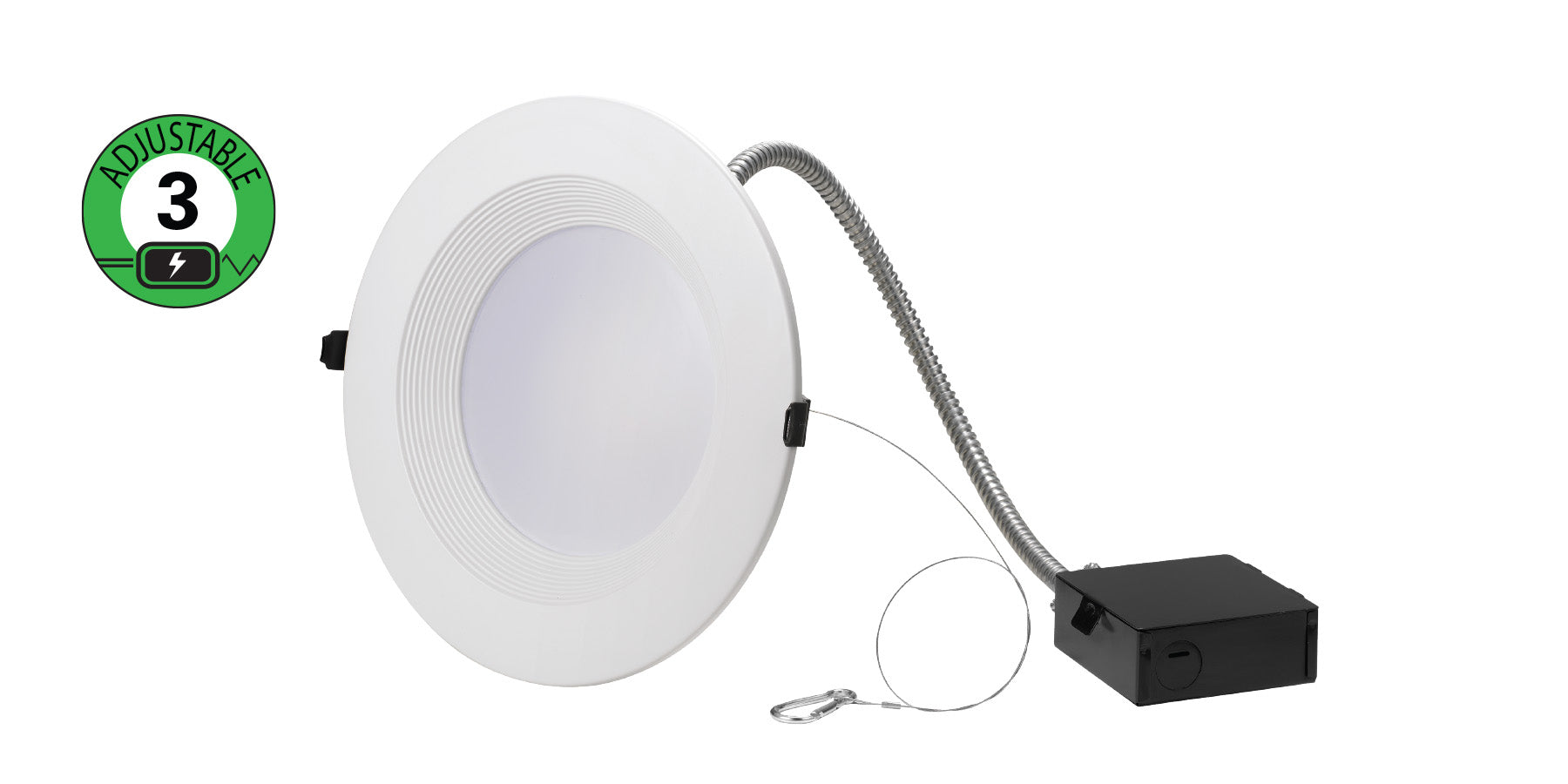 NaturaLED LED6CRL15SW-127L9CCT3/MV Wattage and Color Selectable 6-Inch LED Commercial Recessed Light Fixture Dimmable Replaces 60W-150W
