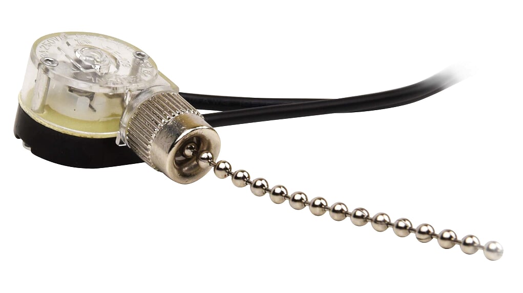 NaturaLED SWCH-ZE109-NI Pull String Switch Nickel for Flush Mount Modern or Decorative Accent