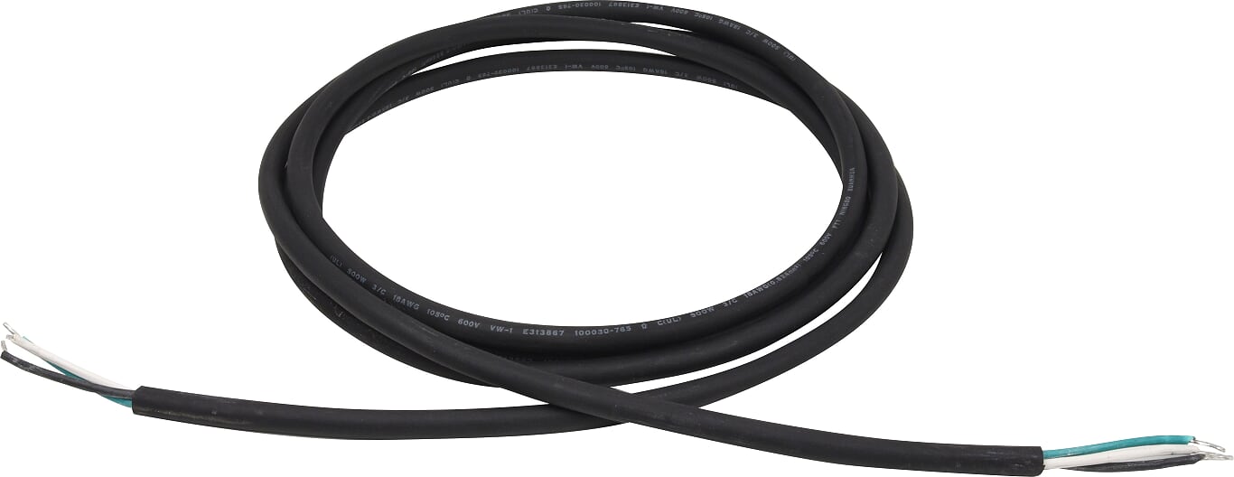 NaturaLED PWC-600V3 Black Portable Power Cable SO Cord for 600V 3 Conductor