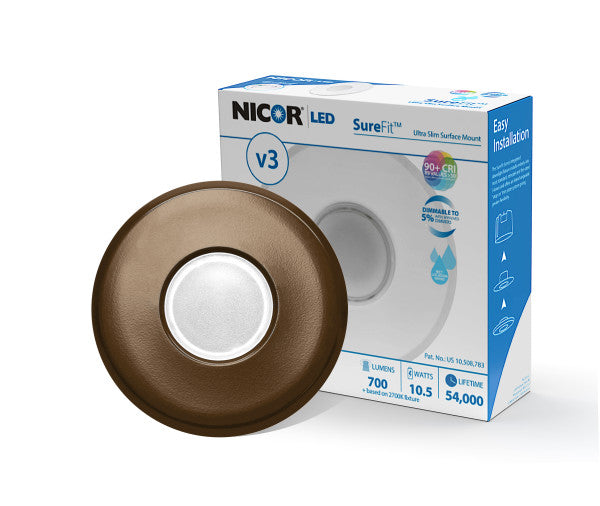 Nicor Lighting DLF30120 Round Series Oil-Rubbed Bronze Finish