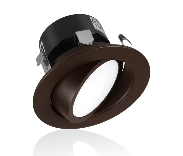 Oil-Rubbed Bronze - Nicor Lighting DLG4 Energy Star 9.1-Watt 4-Inch LED Directional Accent Downlight Gimbal Fixture