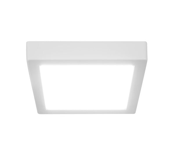 Nicor Lighting DSE43120SSQWH Color Selectable LED 4-Inch Square Edge Lit Surface Mount Downlight Fixture Dimmable