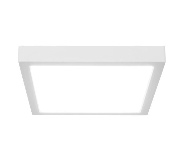 6-Inch Square - Nicor Lighting DSE Color Selectable LED Edge Lit Surface Mount Downlight Fixture Dimmable
