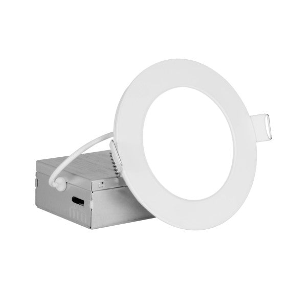 Nicor Lighting REL41120S 4-inch Color Selectable Round Canless Edge Lit Recessed LED Downlight Kit Dimmable