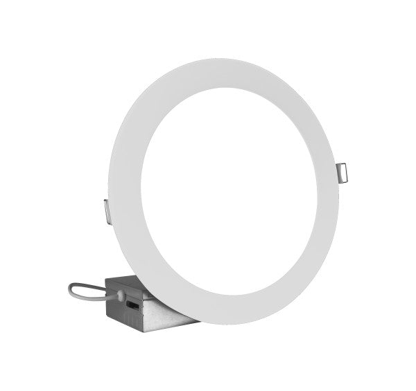 Nicor Lighting REL81120S 8-inch Color Selectable Round Canless Edge Lit Recessed LED Downlight Kit Dimmable
