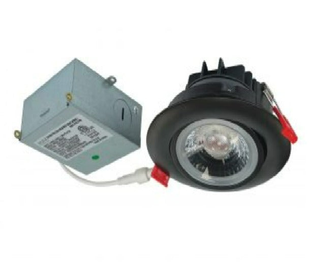 NORA Lighting M4 Series NM4-RG 4-Inch 12-Watt LED Round Recessed Adjustable Gimbal Downlight Fixture Dimmable